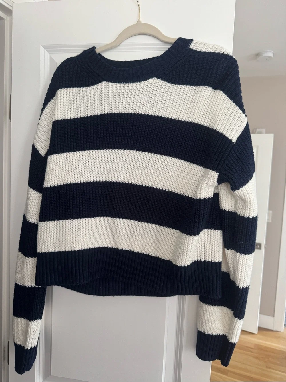 Garage Blue and White Sweater